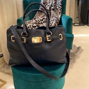 Michael Kors Hamilton Pebbled Leather Satchel